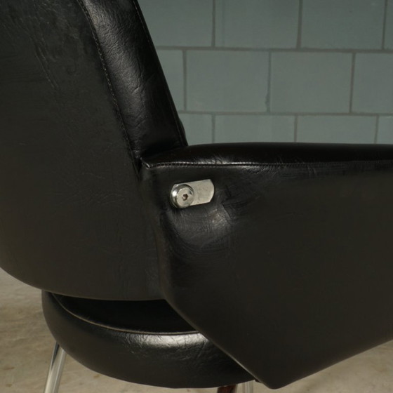 Image 1 of Set di poltrone vintage in similpelle – nere – anni '70