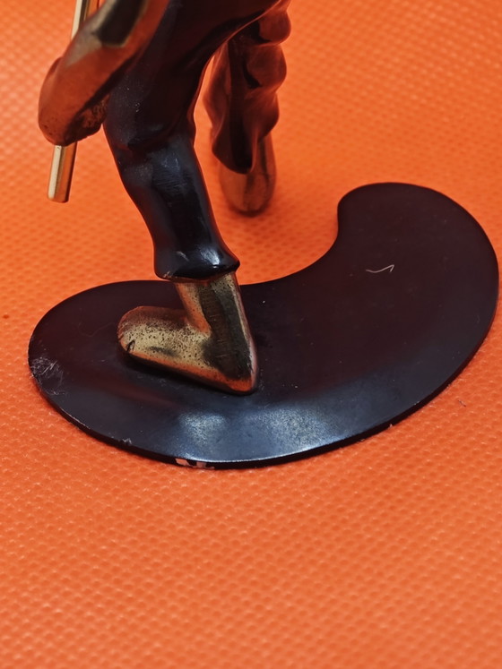 Termometro vintage in stile Rohac/Bosse a forma di statuetta. – Sculture, Brass (photo 8 of 15)