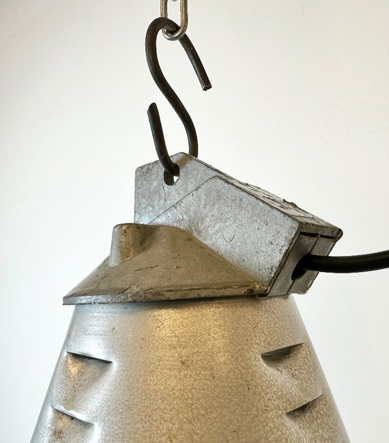 Image 1 of Grey Industrial Aluminium Cage Pendant Lamp, 1970s