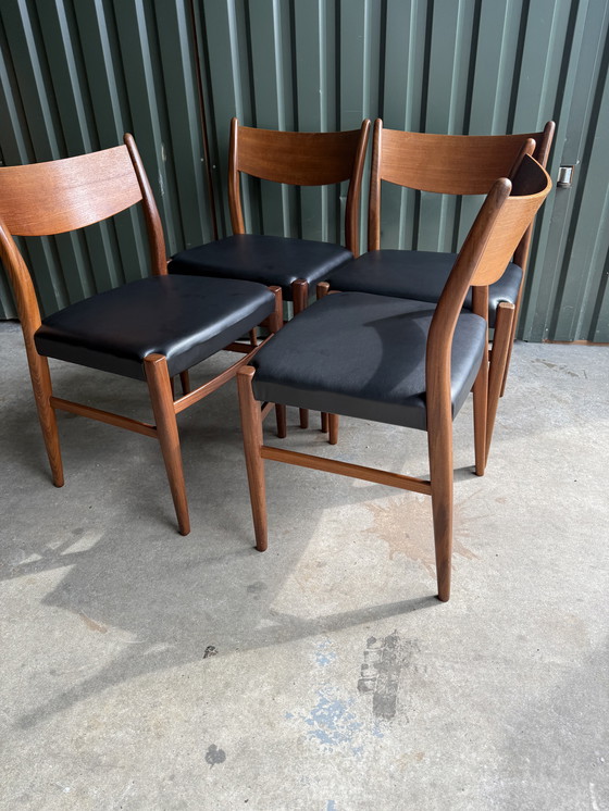 Image 1 of 4 Pastoe Teak Eetkamerstoelen SA10 Cees Braakman