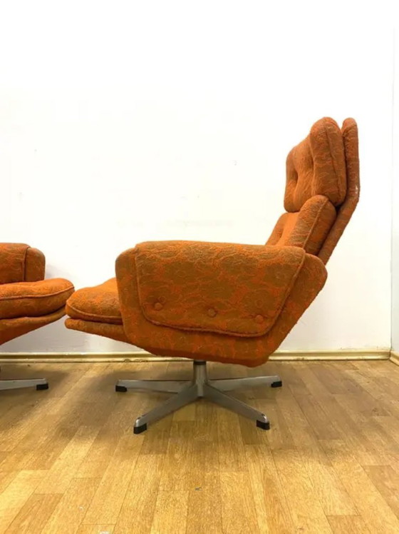 Image 1 of Retro draaifauteuil, Gerald Neusser, jaren 70, Tsjechoslowakije