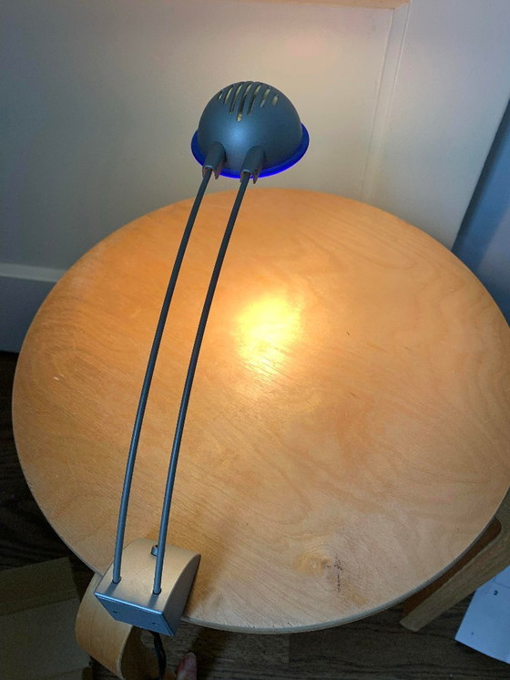 Image 1 of Faretto da parete IKEA Gruva – argento/blu, con confezione originale