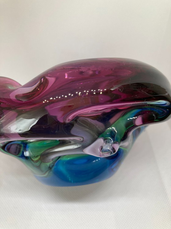 Image 1 of Trinket dish/shell-shaped ashtray in Murano glass, 1.4 kg, Italy, 1970