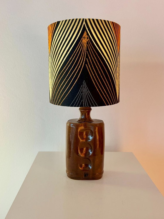 Image 1 of Unique small table lamp upcycled from a vintage IKEA vase | 1970s