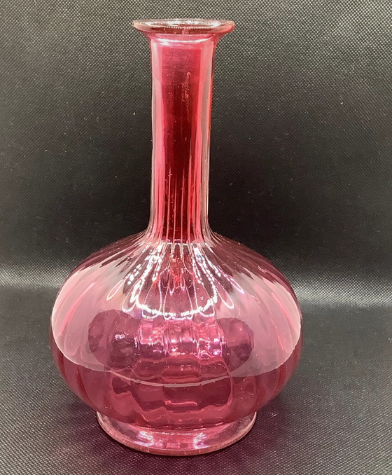 Image 1 of Vintage Pink Carafe Murano