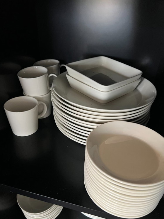 Servizio di stoviglie Arabia Teema Serie 12 pezzi, completo (più extra!), Ceramica, Porcellana, Crema (foto 3 di 16)