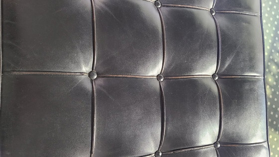 Image 1 of Paar vintage "Barcelona" leren fauteuils van Mies Van Der Rohe voor knoll, 1970