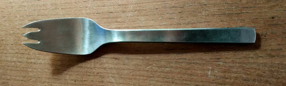 Image 1 of Georg Jensen 1955 6 cubiertos de Magnus Stephensen Modelo Tuja Tanaquil