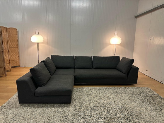 Image 1 of ZGAN Minotti Corner Sofa 3-Piece Wool | Dark Gray | Top Condition