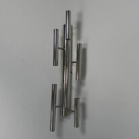 Applique murale vintage, Gaetano Sciolari pour Boulanger, années 1970 – Appliques murales, Chrome, Iron (photo 3 of 20)