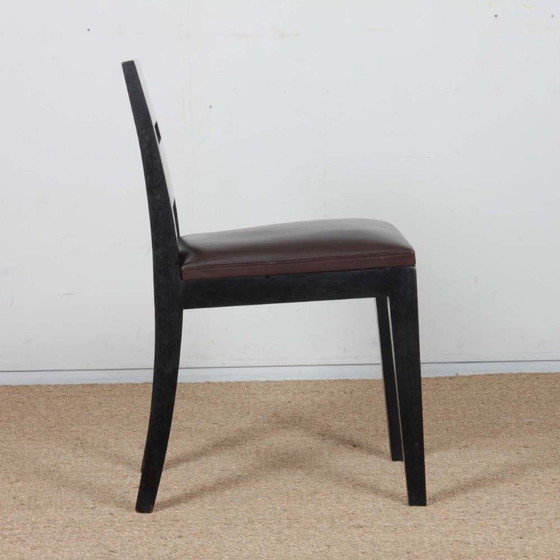 Image 1 of Juego de 4 sillas Archipel de cuero, diseñadas por Christian Liaigre en 1994.