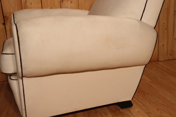 Image 1 of Weißer Ledersessel