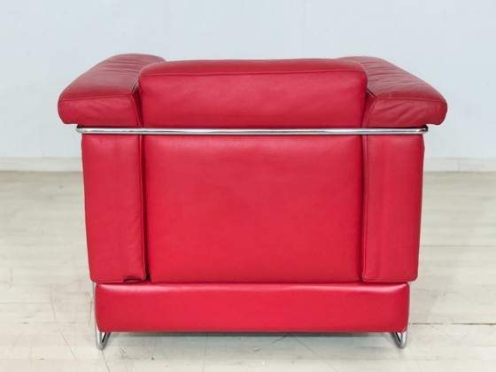 Image 1 of Züco Carat leren fauteuil rood