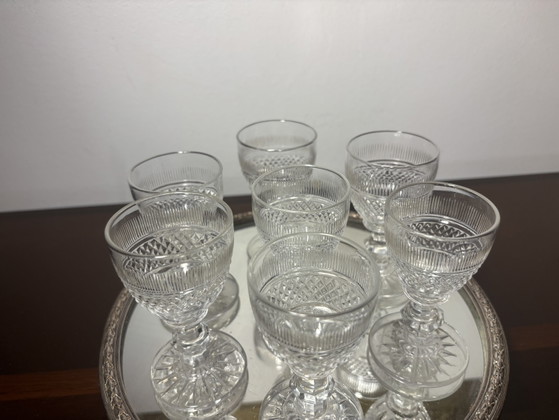 M. Trianon 7 Bicchieri Saint Louis – Bicchieri e caraffe, Crystal (photo 14 of 15)
