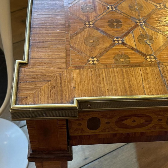 Louis XVI Directoire Inlaid Table / Desk, 19th Century – Bronze (photo 12 of 18)