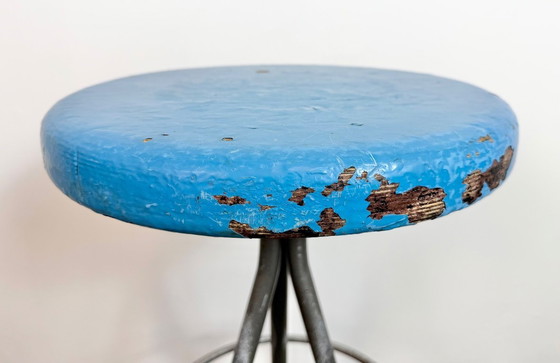 Image 1 of Grey Industrial Workshop Stool, 1960s
