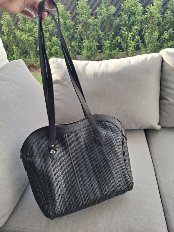 Image 1 of Magnifique sac à bandoulière Delvaux Parsac vintage – Toile de Cuir noire