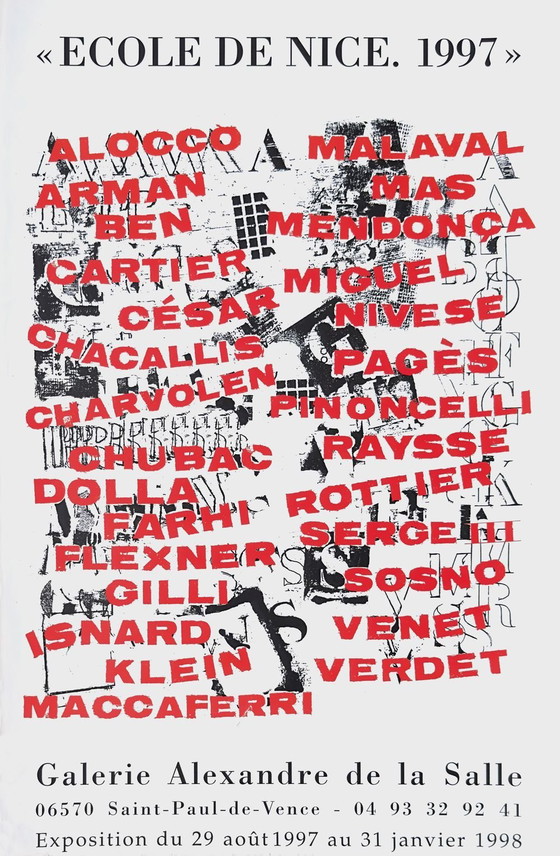 Image 1 of Fernandez ARMAN Expo 97 - Galerie Alexandre de la Salle - Ecole de Nice poster 1