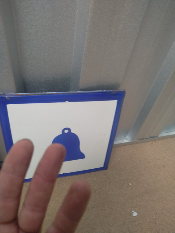 Image 1 of Vintage emaille bord: bel