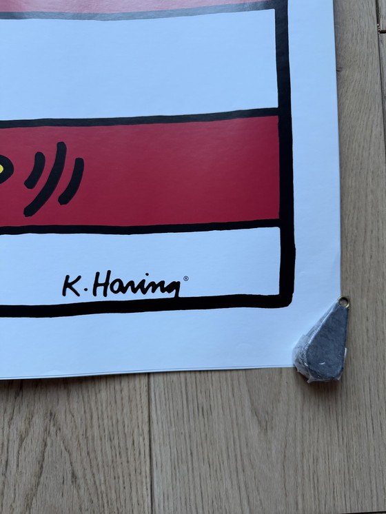 Image 1 of American flag Keith haring street art 80s design 