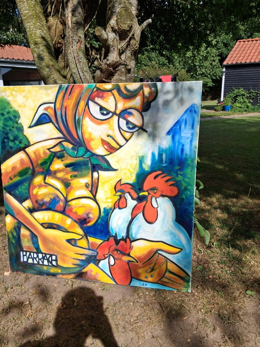 Henry Barrach Painting – schilderijen tekeningen, Wood, Canvas (photo 2 of 4)