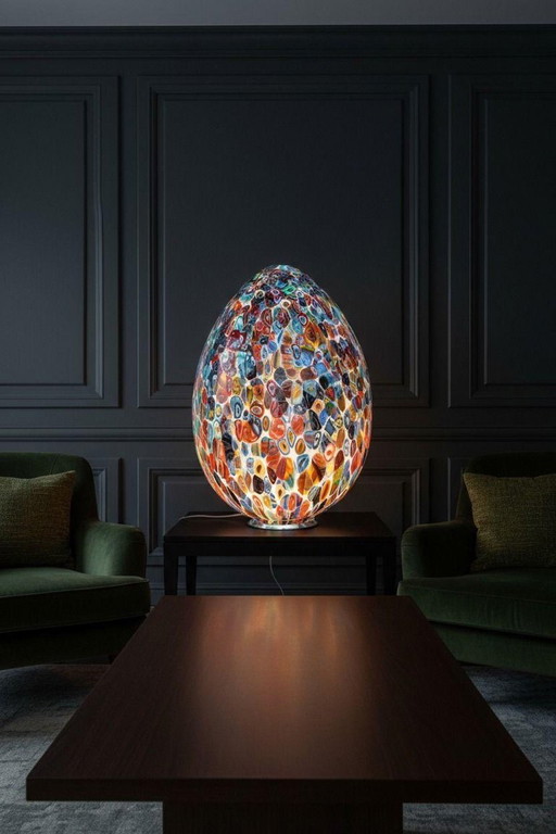 Murano artistic glass lamp h 60 cm