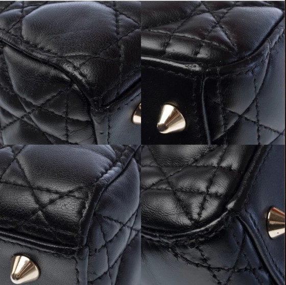 Image 1 of Borsa DIOR Lady Dior in Cuir Noir - 103268