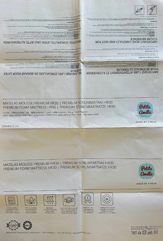 Image 1 of Petite Amélie eenspersoons kinderbed inclusief 2 onderschuiflade en schuimmatras