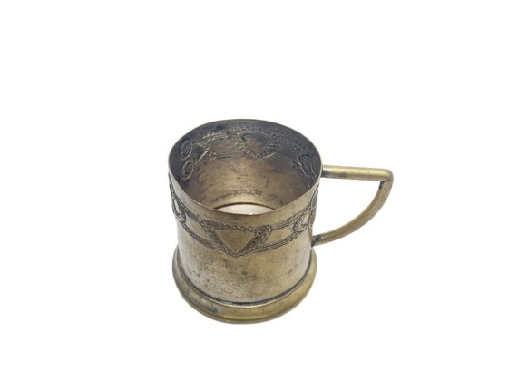 Cestino da Tè Art Nouveau, Ex Impero Austro-Ungarico, Anni 1900, Accessori da tavola, Ottone, Marrone (foto 3 di 7)