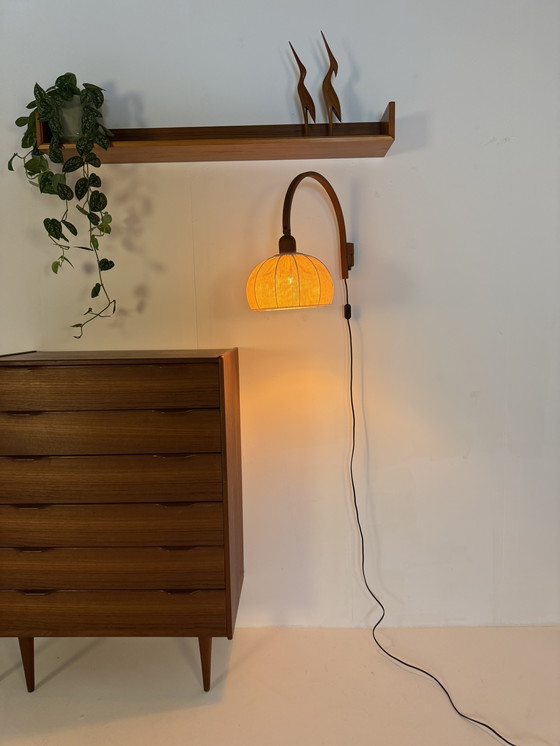 Image 1 of Applique murale vintage en teck « Archea », Domus '70