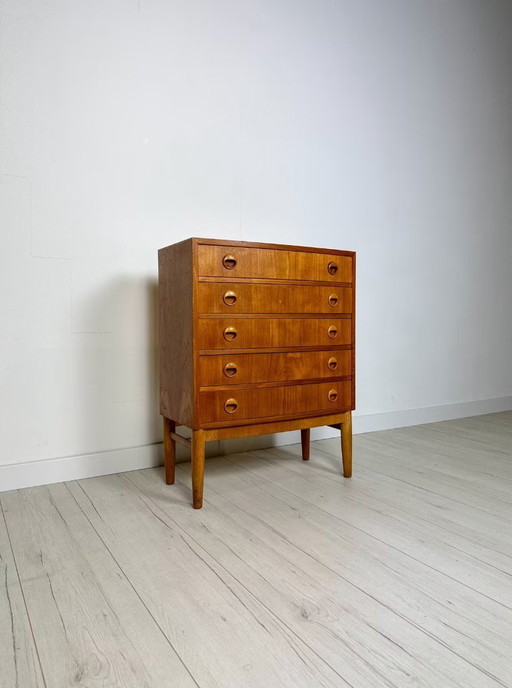 Vintage Kai Kristiansen Teck Bow Front Dresser 60s