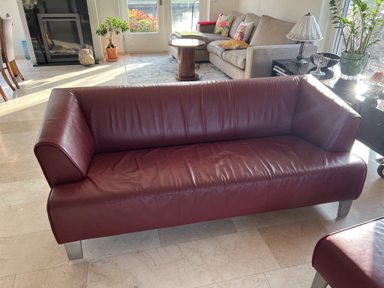 Image 1 of Divano a 3 posti e poggiapiedi Rolf Benz 2300