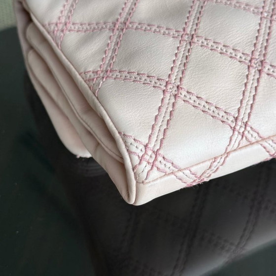 Image 1 of Chanel Seasonal Flap Medium - Triple Stitched Calfskin Quilted Pink Gold Hardware Series 19