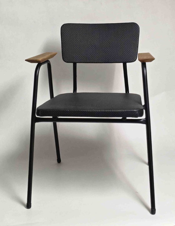 Vintage Meurop Armchair – Metal, Wood (photo 4 of 7)