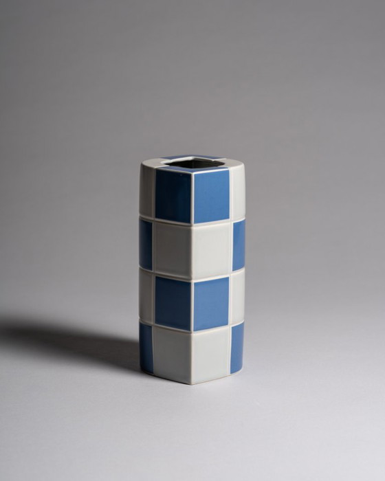 Image 1 of Postmodern Rosenthal Porcelain Vase DUO Jan v.an der Vaart Memphis Style 1980s