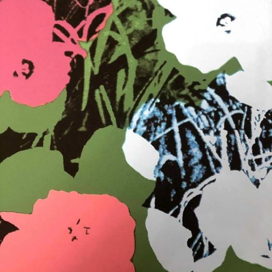 Lithografie "Poppy Flowers" uit de jaren 1990, geïnspireerd op Andy Warhol. – Litho's & Zeefdrukken, Paper (photo 6 of 11)