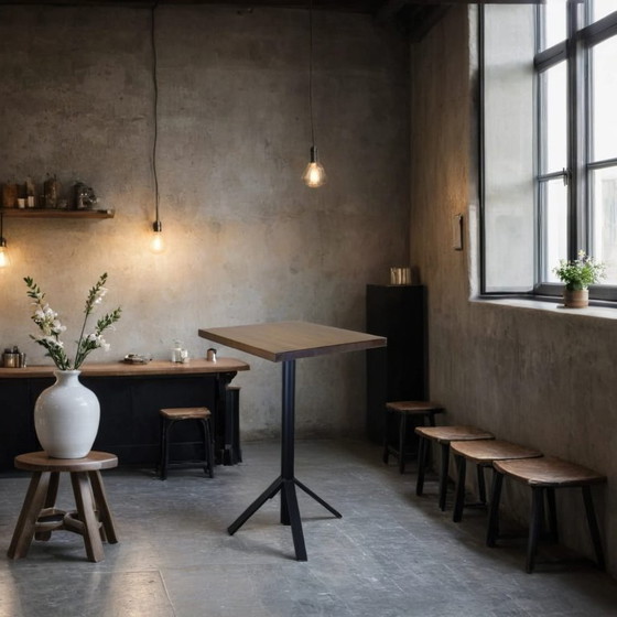 Image 1 of TAVOLO BAR alto in FAGGIO