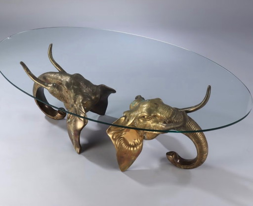 Table basse éléphant 1970