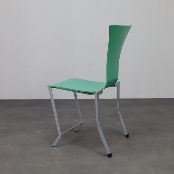 Image 1 of KFF - Karl Friedrich Förster Juego de 4 sillas de comedor postmodernas, años 90