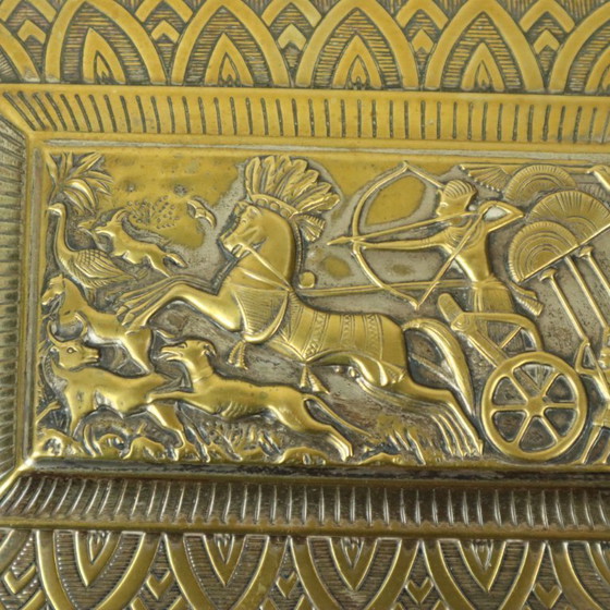 Image 1 of Verzilverde Art Deco Kist Trinket Doos