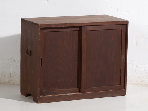 Antique Japanese Sliding Door Cabinet - Showa Period (c. ) #47