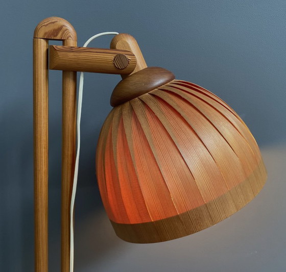 Image 1 of Hans agne Jakobsson houten vloerlamp jaren 60