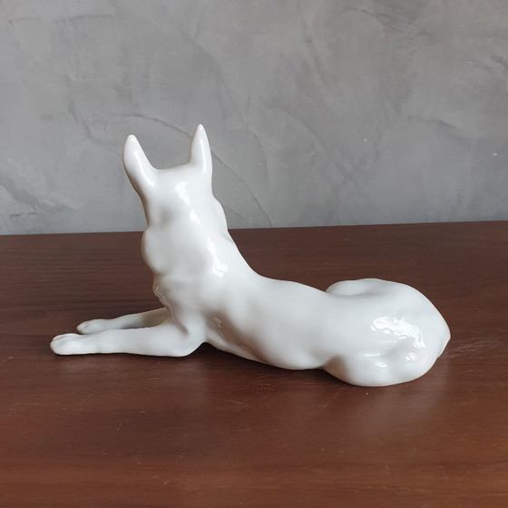 Image 1 of Cane da pastore in porcellana vintage di Hollohaza dall'Ungheria, anni '60