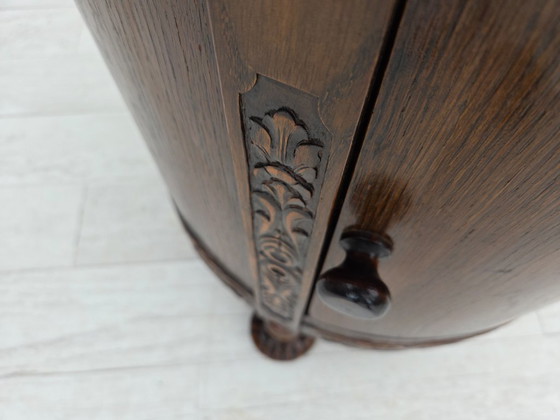 Image 1 of 1930s, Scandinavian side cabinet, dark oak wood.