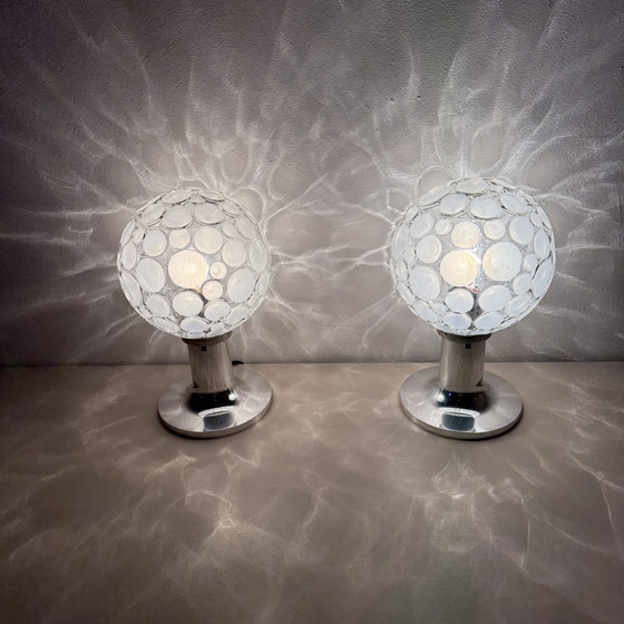 Image 1 of Hustadt leuchten glass table lamps , 1970s