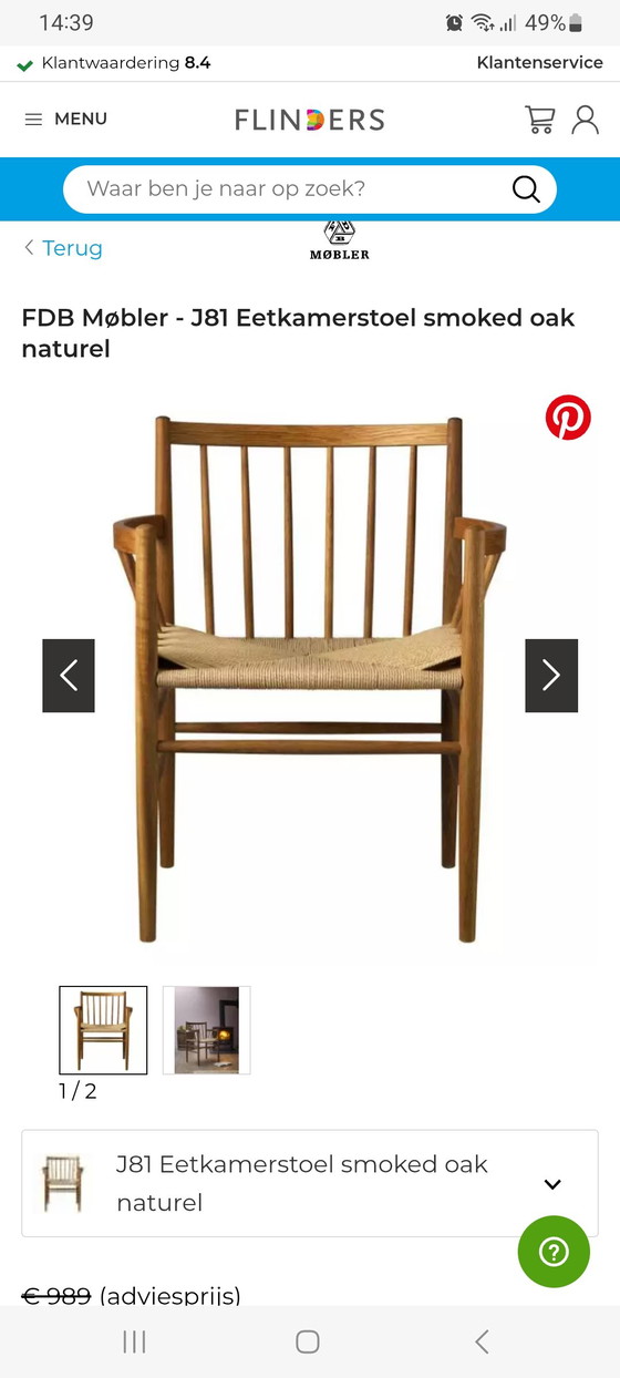 Image 1 of FDB MøblerJ81 Dining room chair smoked oak natural