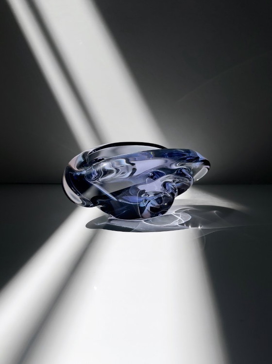 Jaroslav Beránek para Škrdlovice “Andromeda” Cenicero artístico de vidrio n.° 5637, 1956 – Cuencos, Glass (photo 3 of 5)