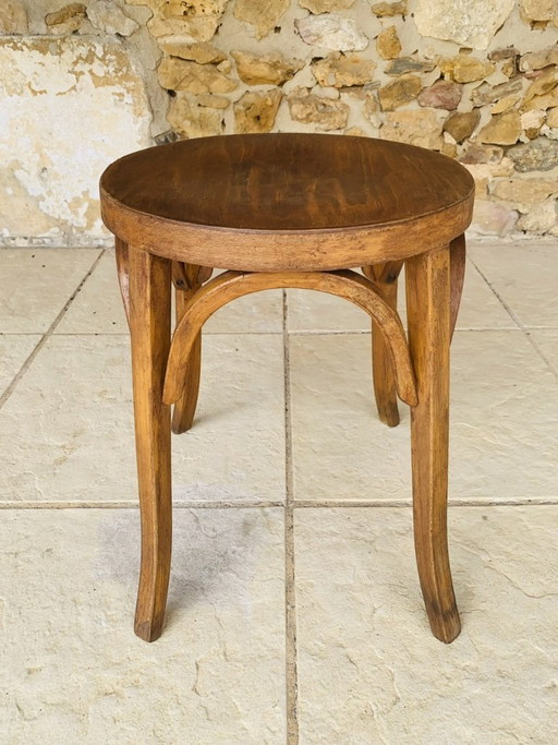 Sgabello vintage in legno curvato di Baumann, risalente agli anni '50 circa. – krukjes, Wood