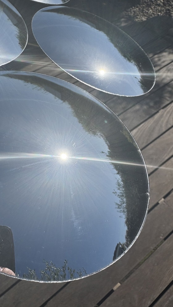 Image 1 of Vintage design spherical glass mirror round flower shape Bubble Mirror