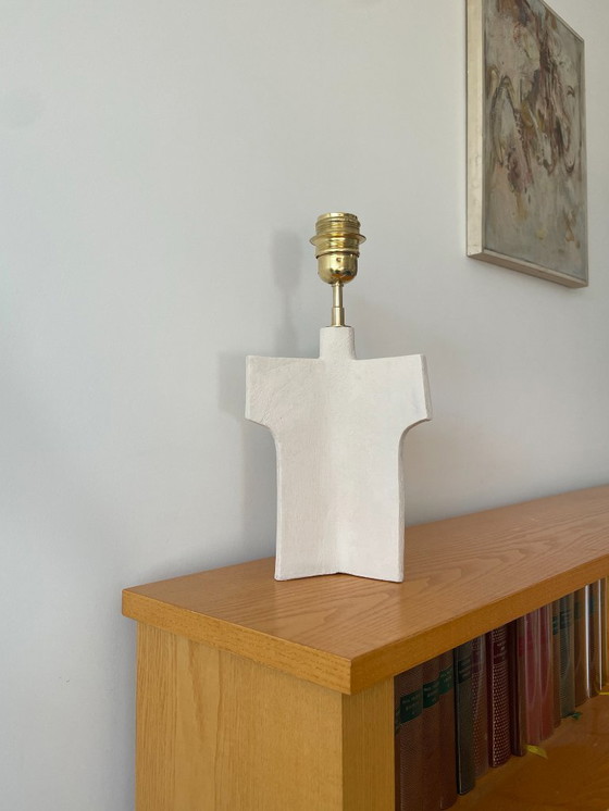 Image 1 of French contemporary ceramic lamp, "L 02" by Renzo Maar